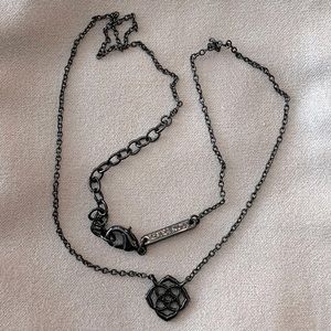 EUC gunmetal Dira necklace